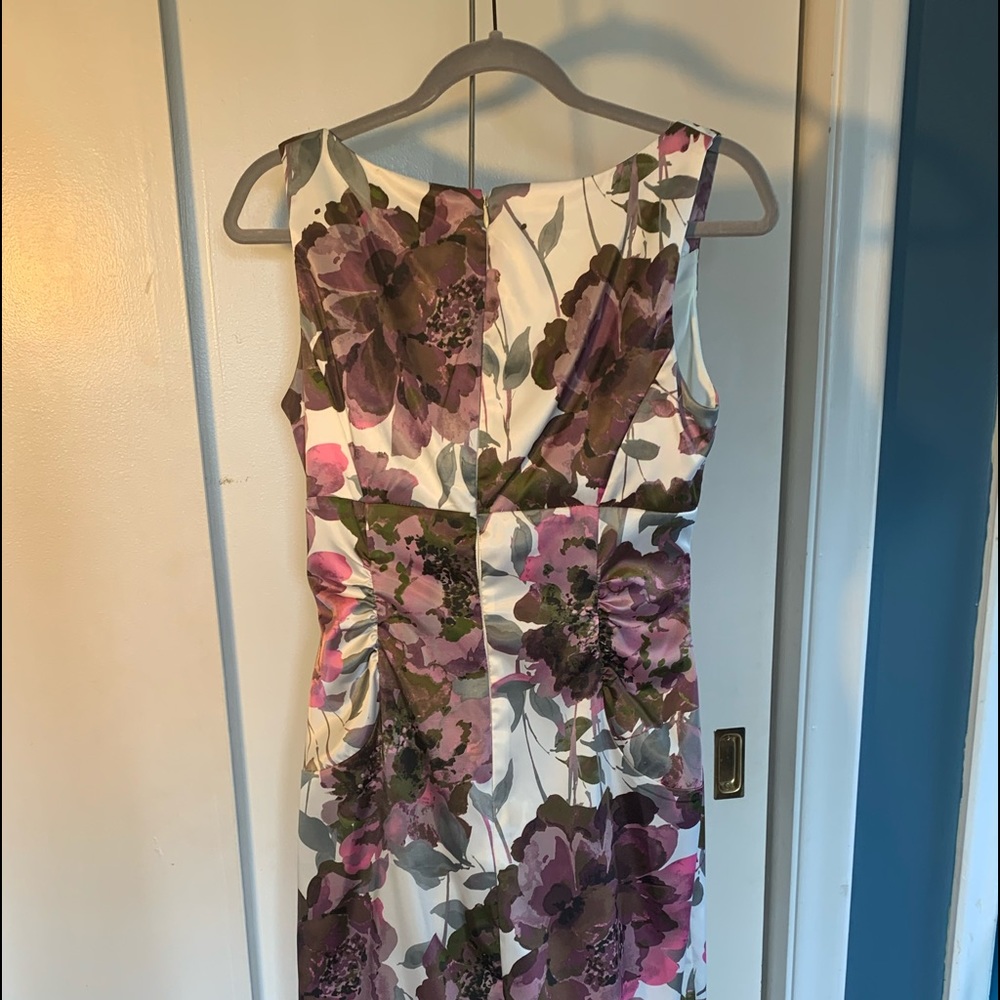 Satin midi cocktail dress